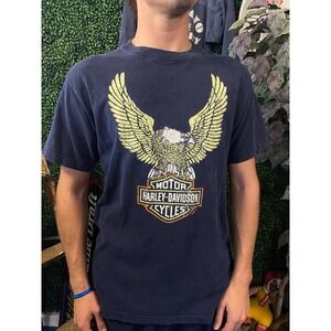 vtg Y2K HARLEY DAVIDSON MOTORCYCLES T-Shirt large // sturgis biker grunge punk